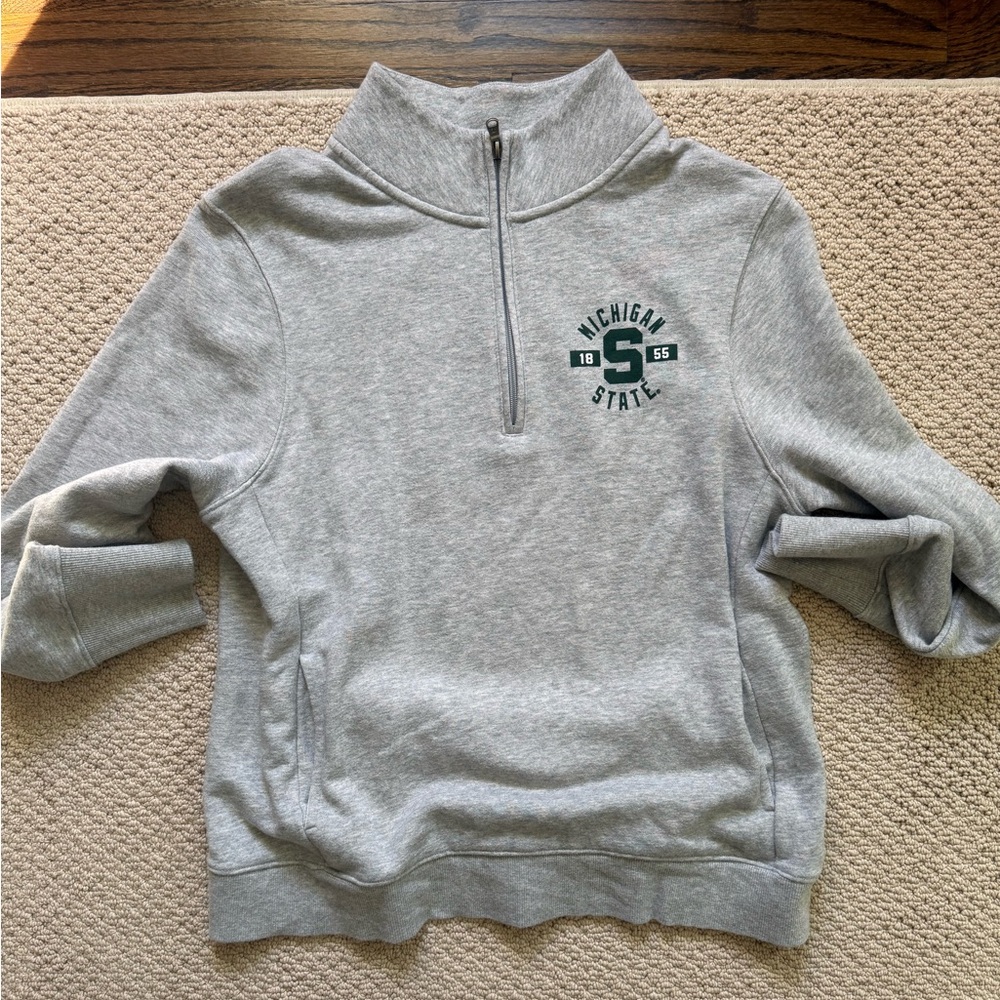Michigan State quarter zip sweatshirt